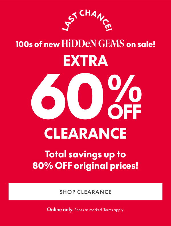60% Off Clearance