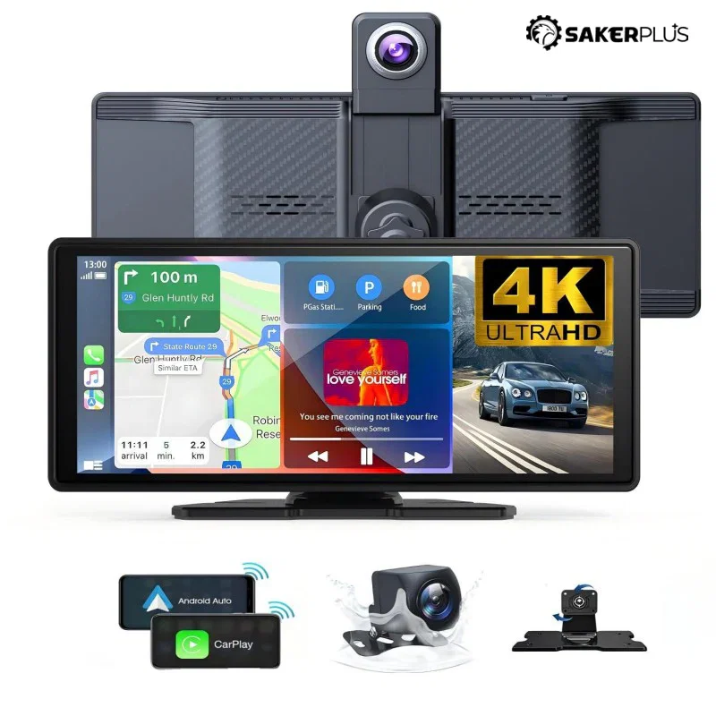 Sakerplus® 360° Rotating Wireless Carplay Display