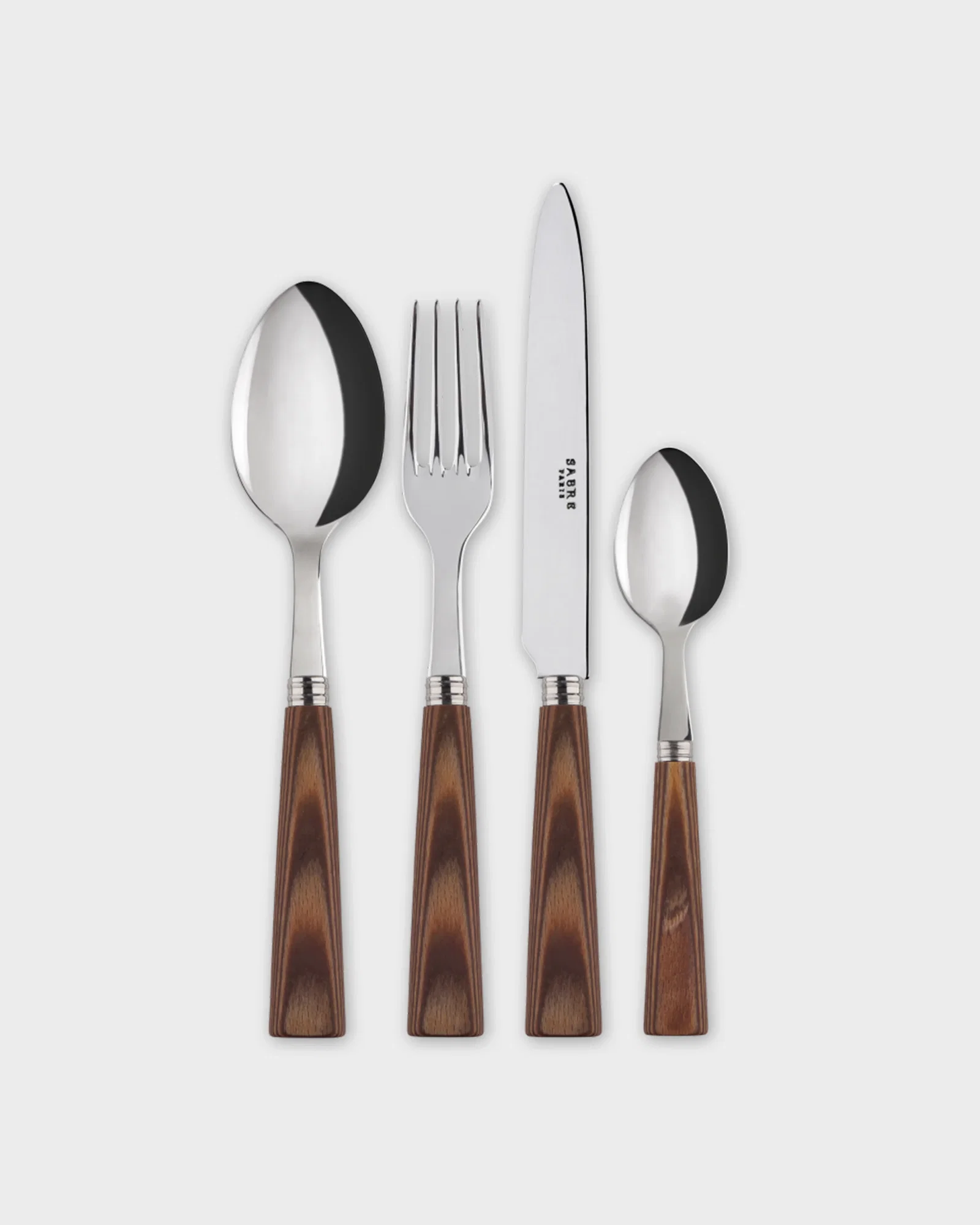 Image of Sabre Cutlery Set, Wood (Set of 4)