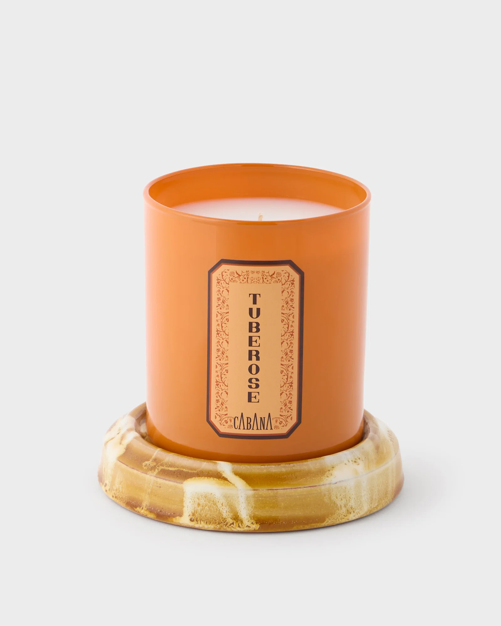 Image of Candle & Marbled Candle Holder Set