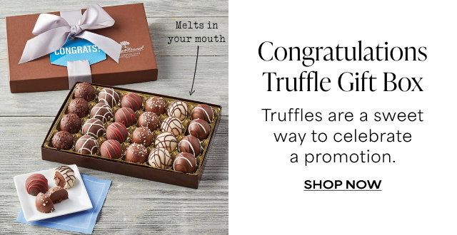 Congratulations Truffle Gift Box - Truffles are a sweet way to celebrate a promotion.