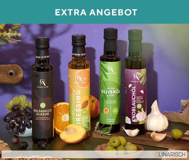 Extra-Angebot 851627 AROMA OLYMP Bio Gourmet Selektion 4 versch. Produkte 4 x 250 ml