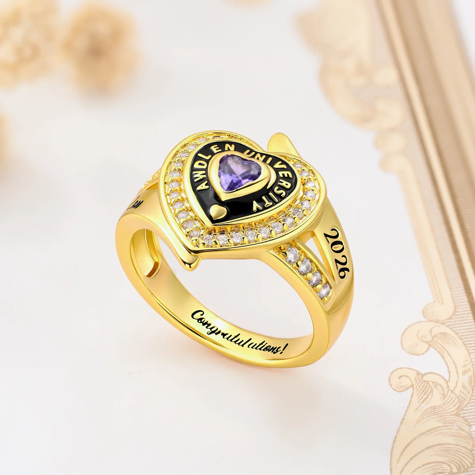 Engraved Graduation Ring