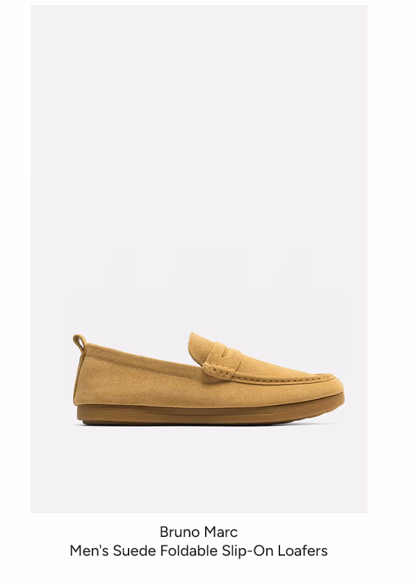 Men's Suede Foldable Slip-On Loafers
