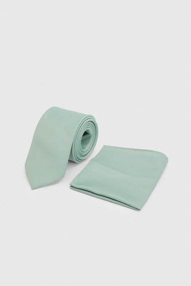 Sage Plus & Tall Tie and Pocket Square