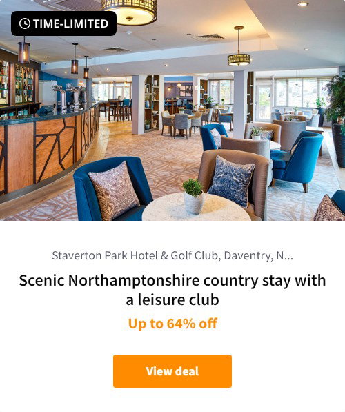 Scenic Northamptonshire country stay with a leisure club