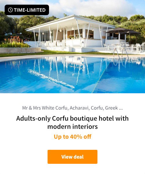 Adults-only Corfu boutique hotel with modern interiors