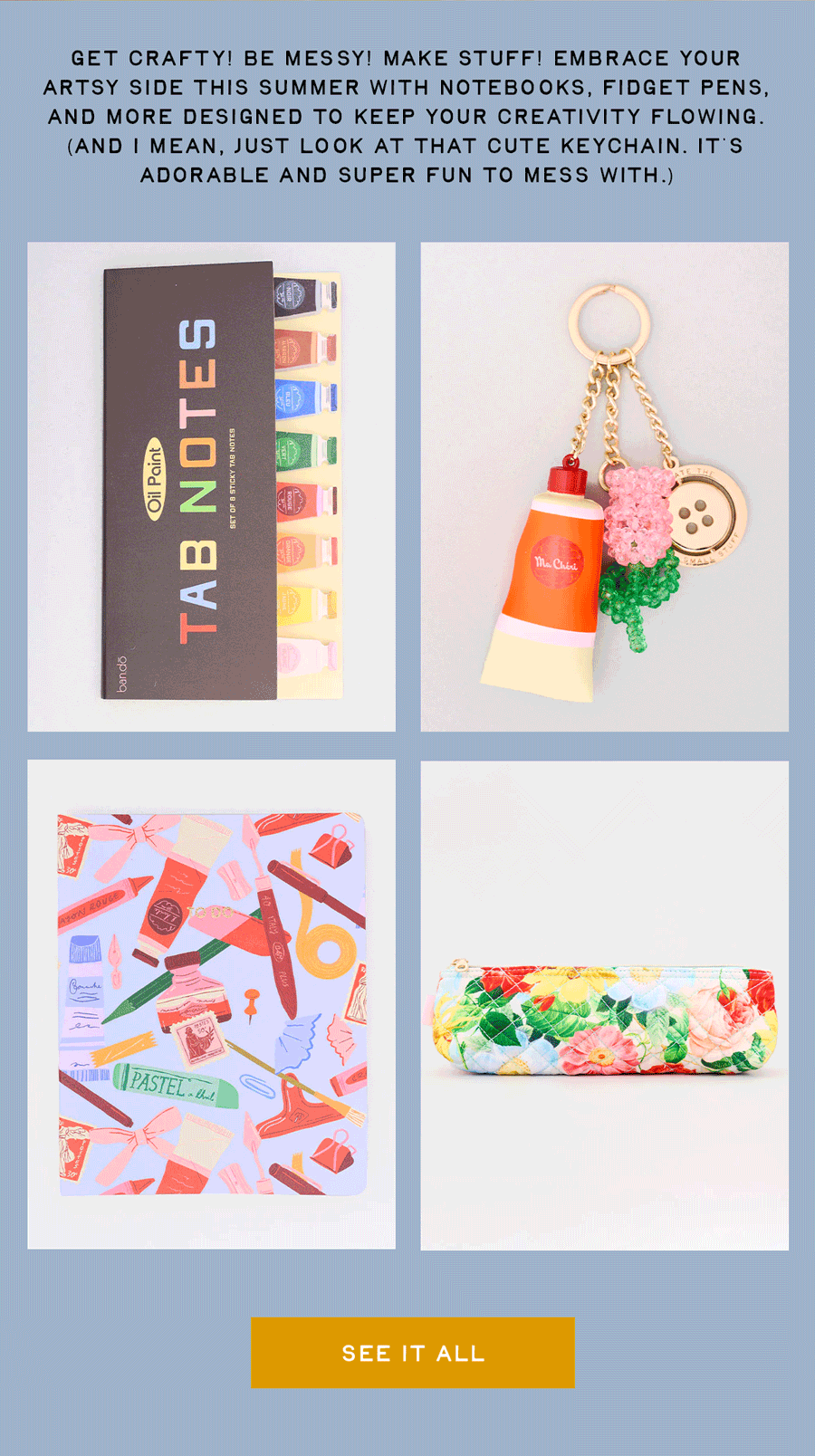 Artsy desk accessories, fidget pens, and more!
