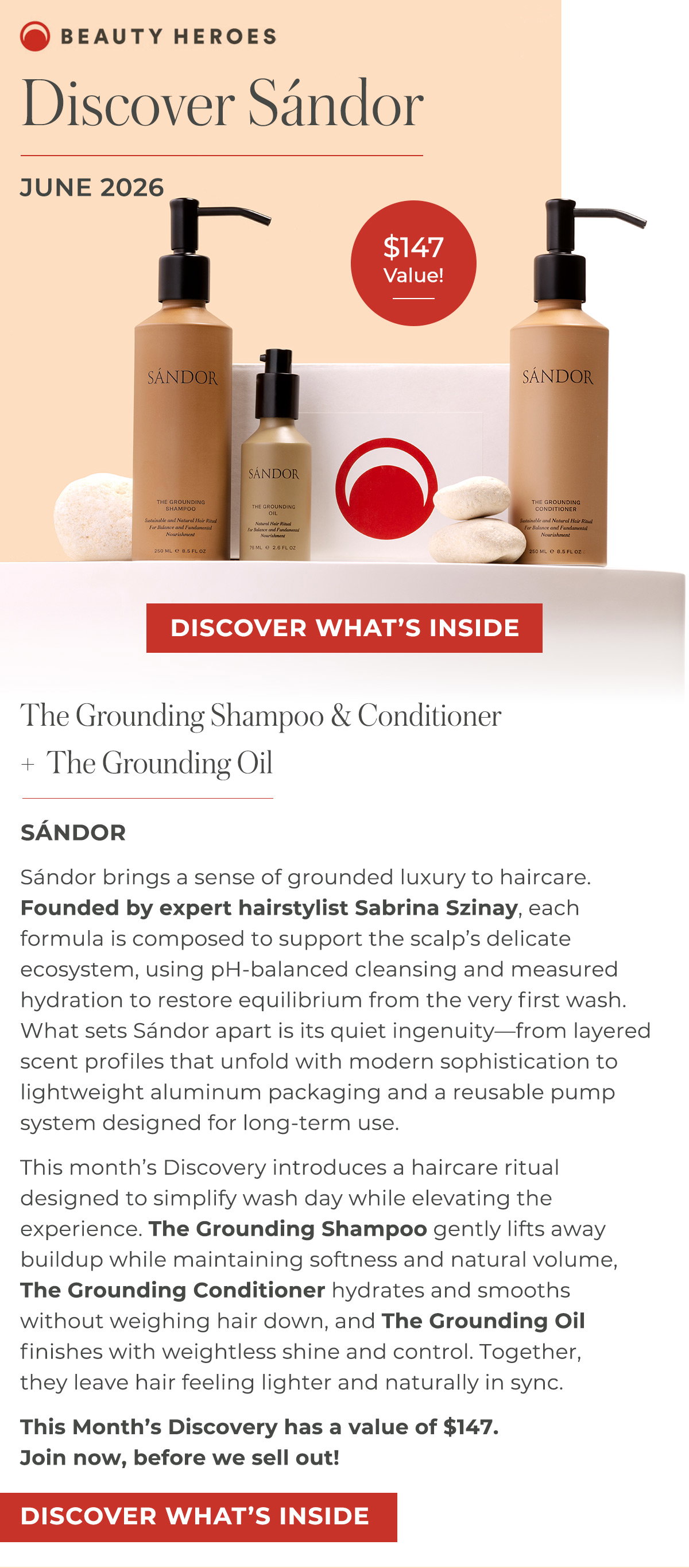 Discover Sándor | June 2026 - $147 Value!