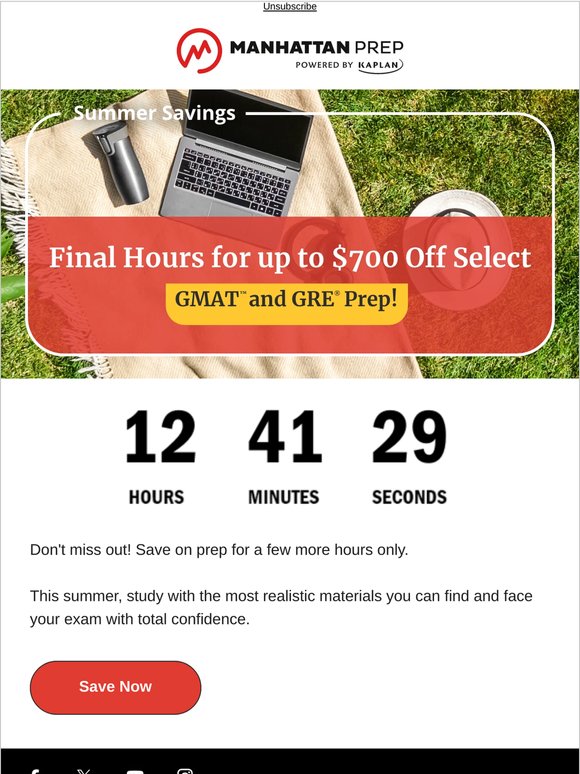 Save on GMAT and GRE Prep for a Few More Hours