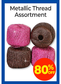 Metallic Thread Assortment 80% Off