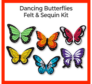 Dancing Butterflies Felt & Sequin Kit