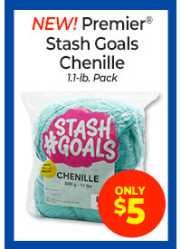 NEW! Premier® Stash Goals Chenille 1.1-lb. Pack Only $5