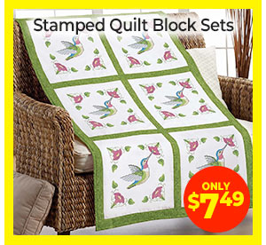 Stamped Quilt Block Sets - Only $7.49