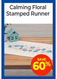 Calming Floral Stamped Runner - Save 60%