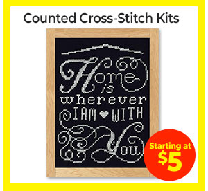 Counted Cross-Stitch Kits Starting at $5