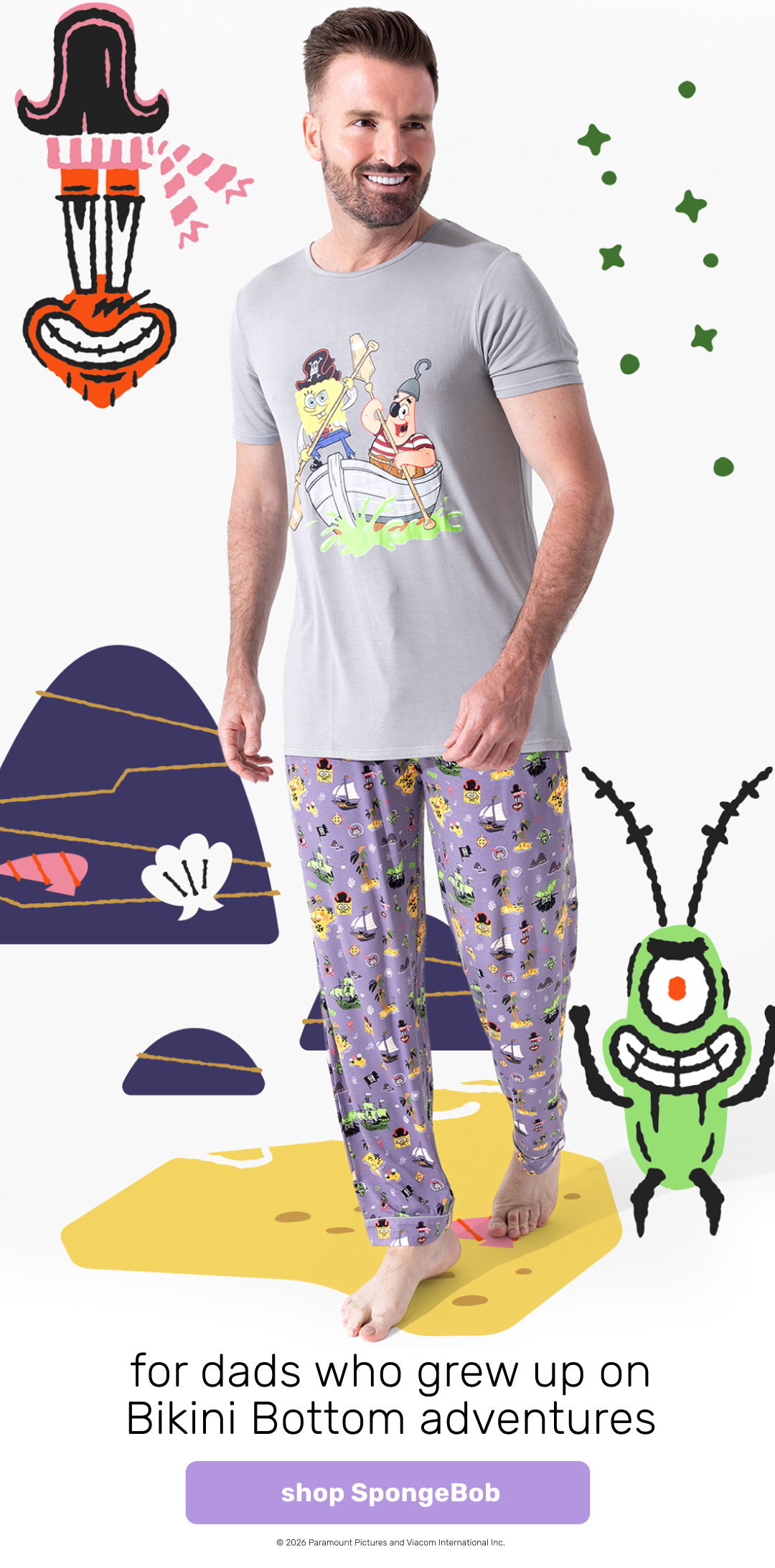 spongebob dutchment men's pj 