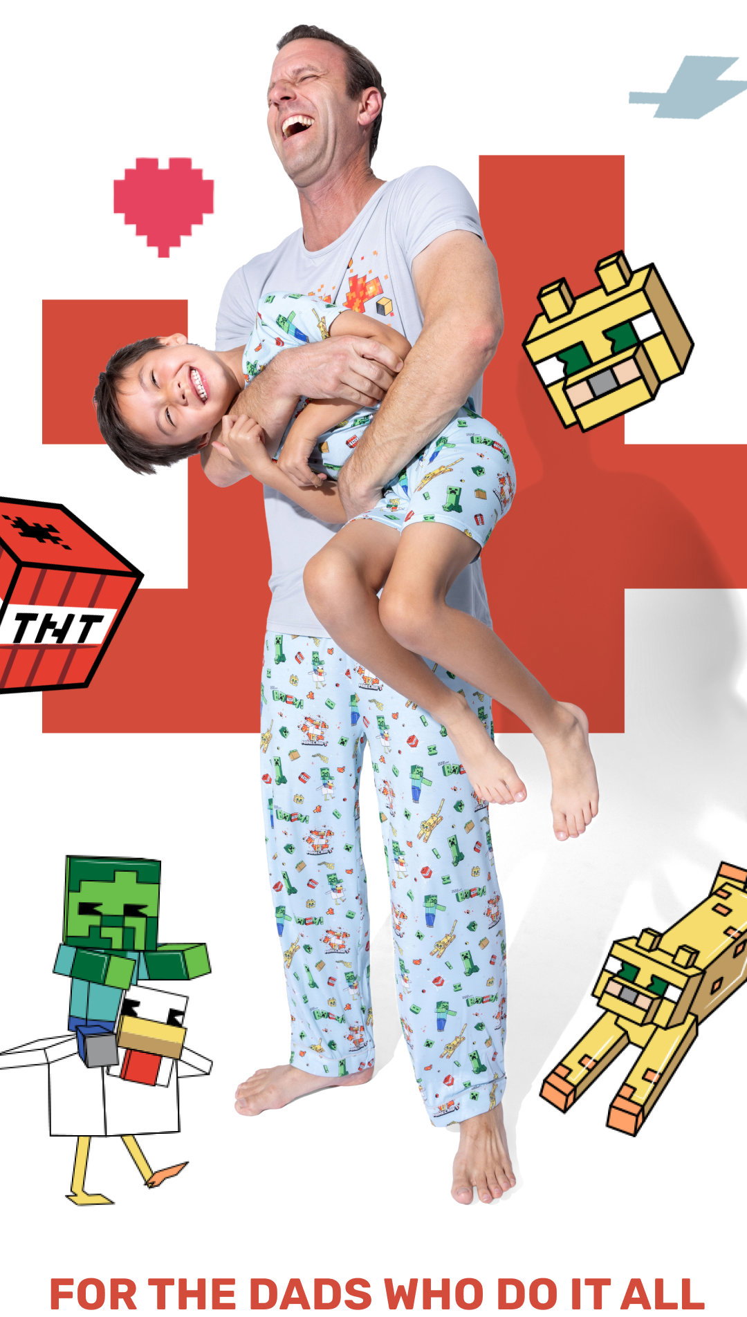 minecraft chicken jockey daddy and me matching 