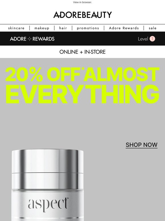 Get 20% off your full routine*