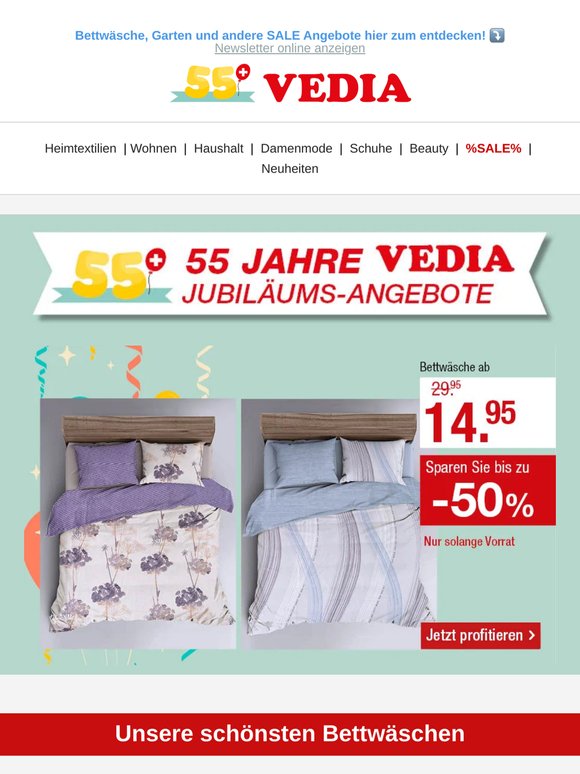 🔥 Der Juni beginnt mit bis zu -50% auf Bettwäsche!