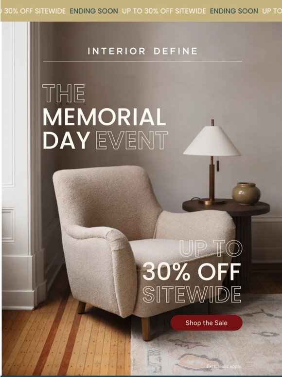 The Memorial Day Event is still on