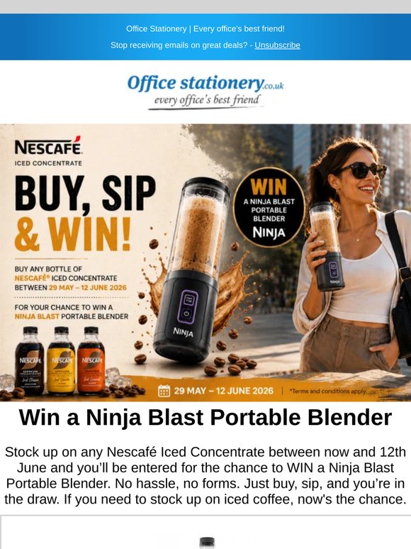 Nescafé Iced Coffee Deal: Win a Ninja Blender 🧊