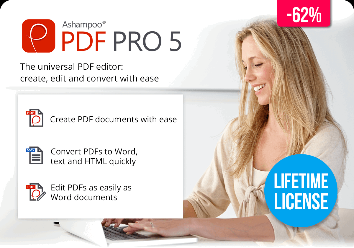 Ashampoo® PDF Pro 5 | The universal PDF editor - create, edit and convert with ease
