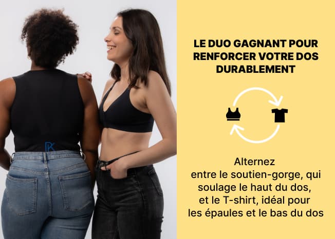 Complémentarité entre le soutien-gorge correcteur de posture et le T-shirt PERCKO