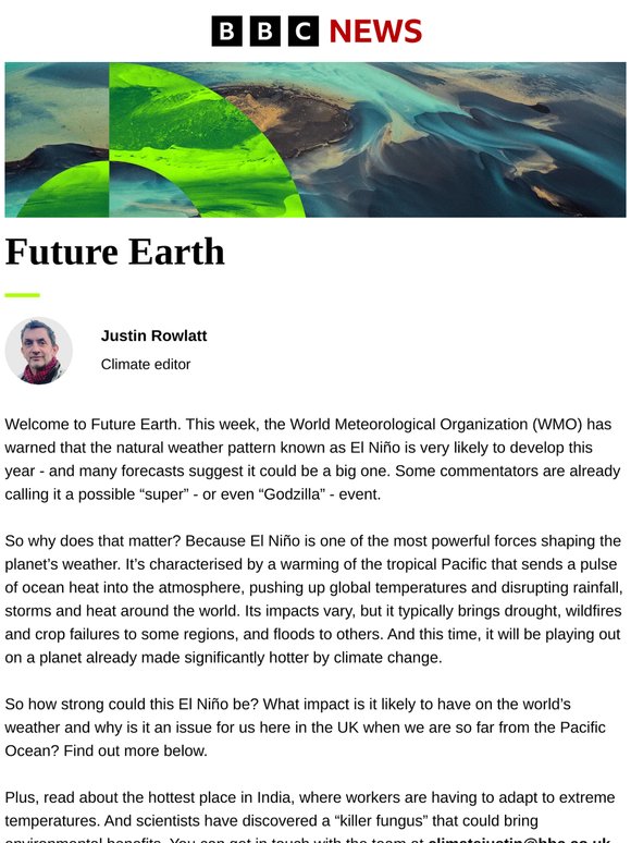 Future Earth: What El Niño means for our climate