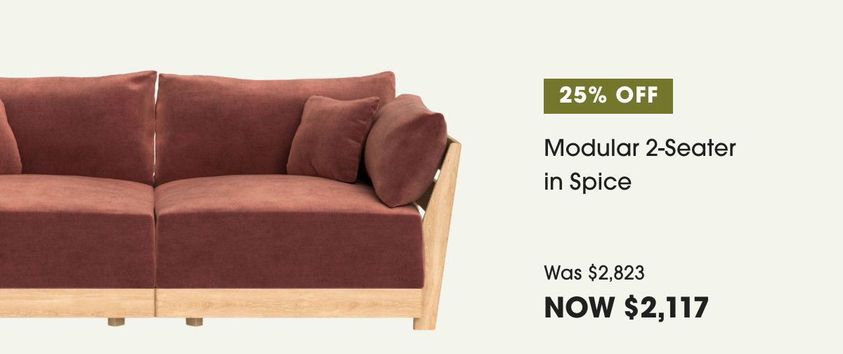 Modular 2-Seater in Spice: Now 25% off!