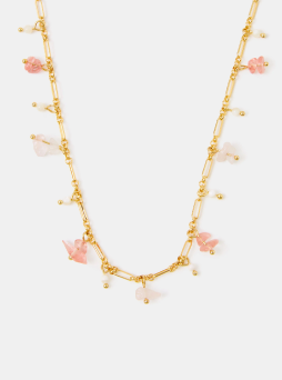 14ct Gold-Plated Semi Precious Charm Necklace