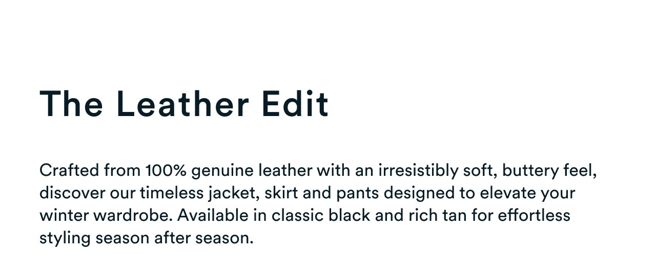 the leather edit