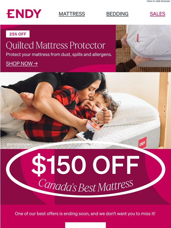 Ends soon‼️ $150 off any mattress