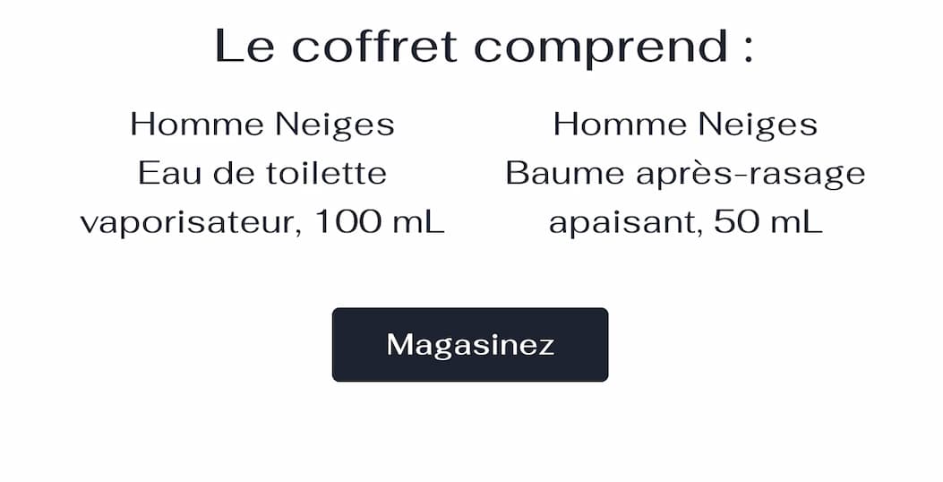 Le coffret comprend