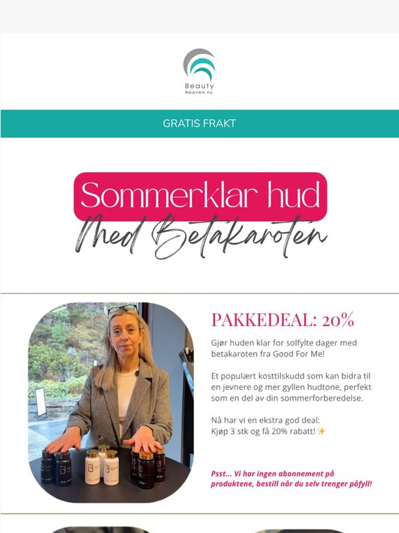 Jevnere sommerglød?☀️ Start på Betakaroten