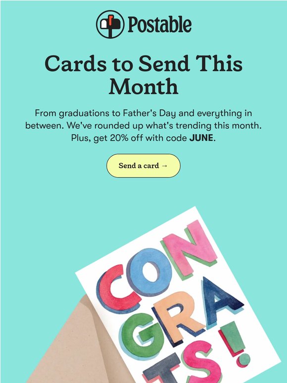 Cards to send in June ☀️