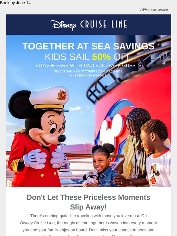 Don't miss savings on kids voyage fare! ✨🚢