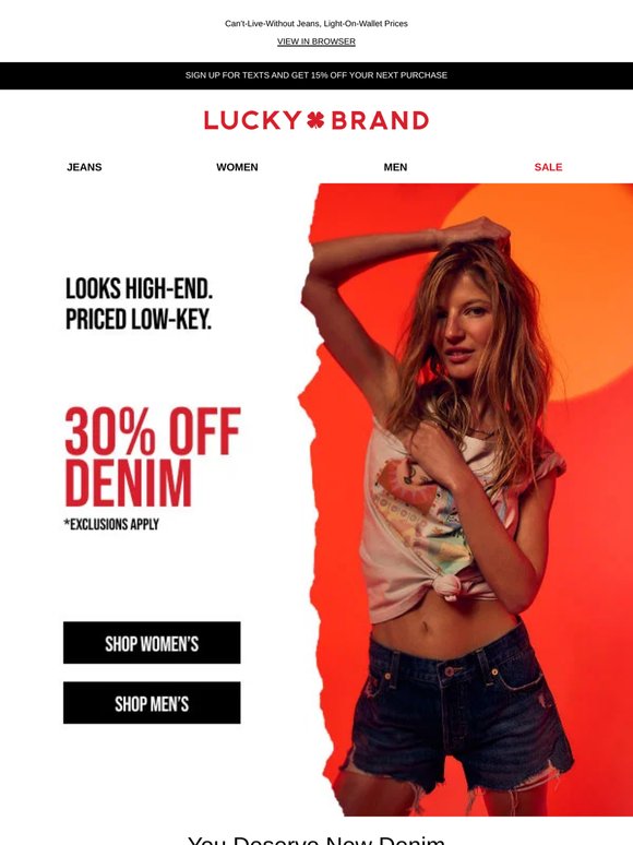 Your New Jeans Are 30% Off