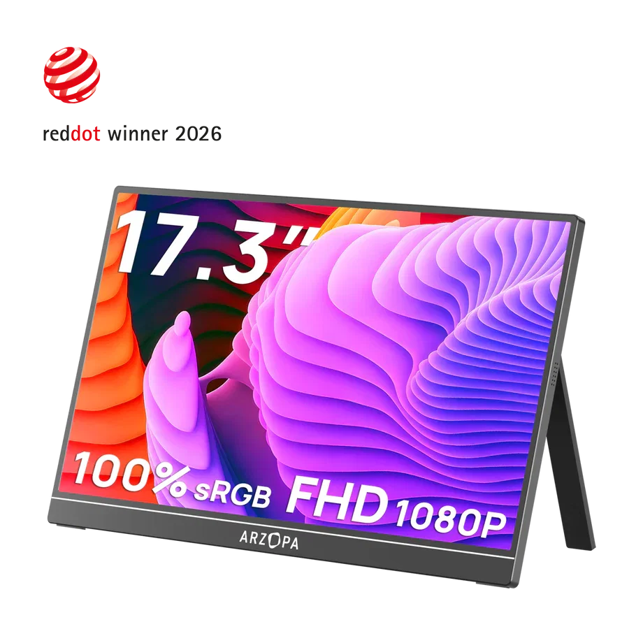 Arzopa A1M | 17.3' 1080p FHD Large IPS Portable Monitor for Work