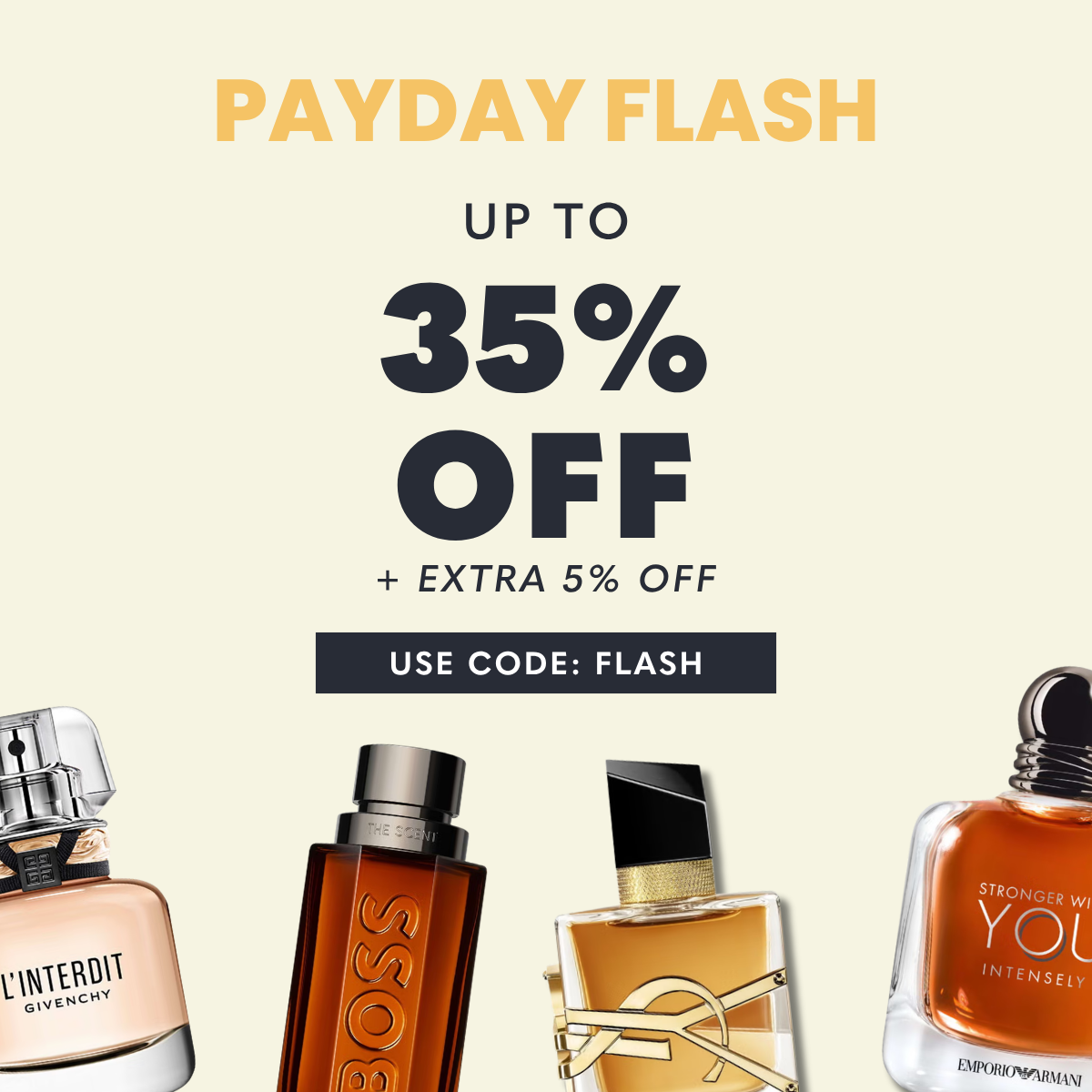 Payday Flash: Up to 35% Off + Extra 5% Off With Code: FLASH
