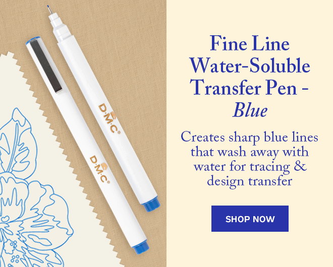 Fine Line Water-Soluble Transfer Pen - Blue