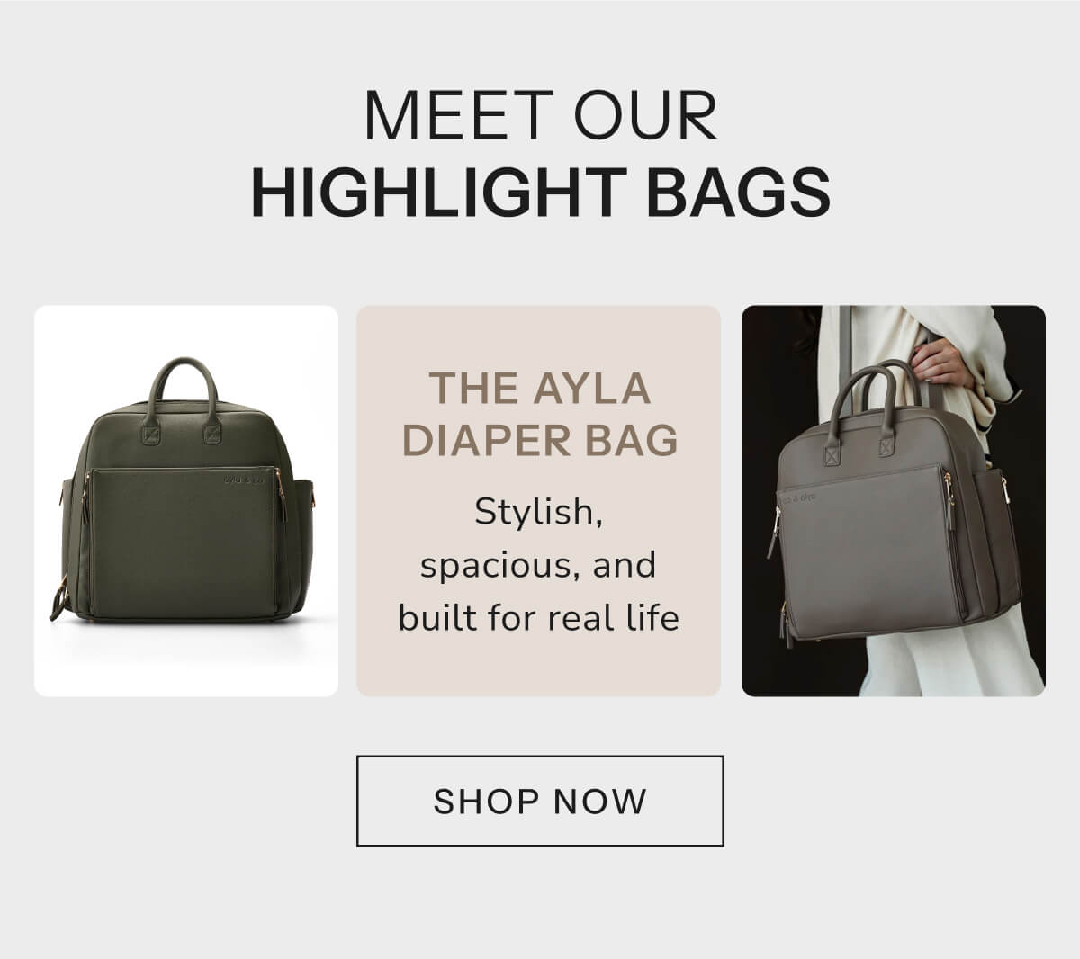 The Ayla Diaper Bag