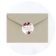 Shop Floral Thank You Labels
