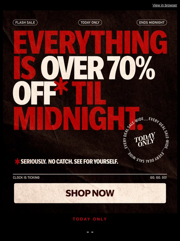— - Until Midnight - EVERYTHING IS 70% Off 🎉 👀