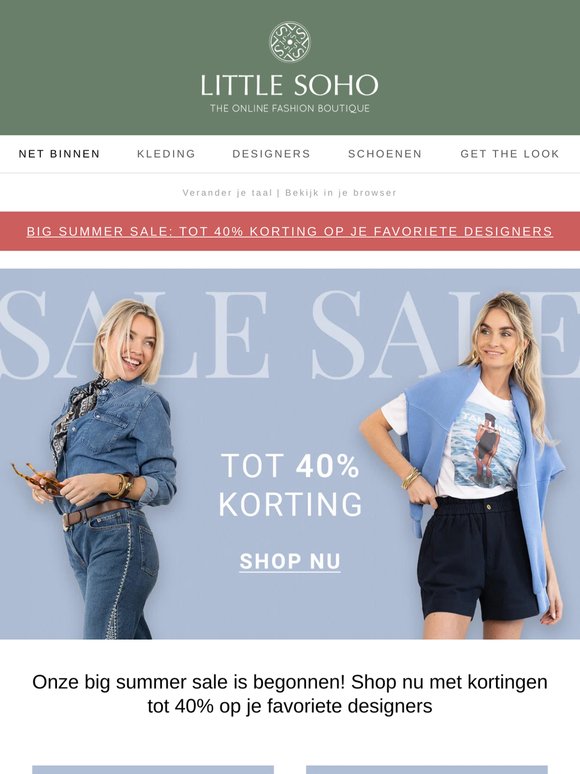 Big summer sale is begonnen ☀️