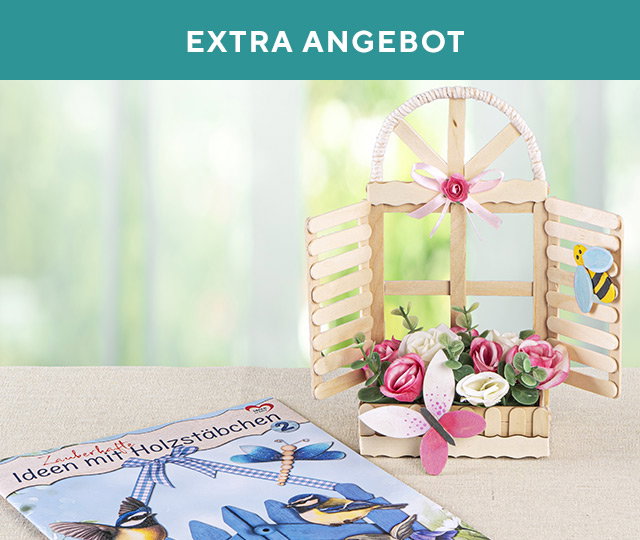 Extra-Angebot 594330 KARIN JITTENMEIER Kreativ-Set mit Holzstäbchen, 13 tlg.