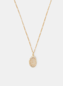 14ct Gold-Plated Drusy Pendant Necklace