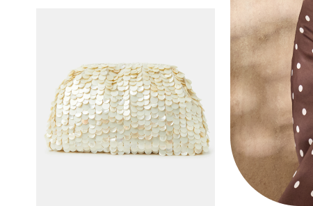 Pearl Shell Embellished Clutch Bag