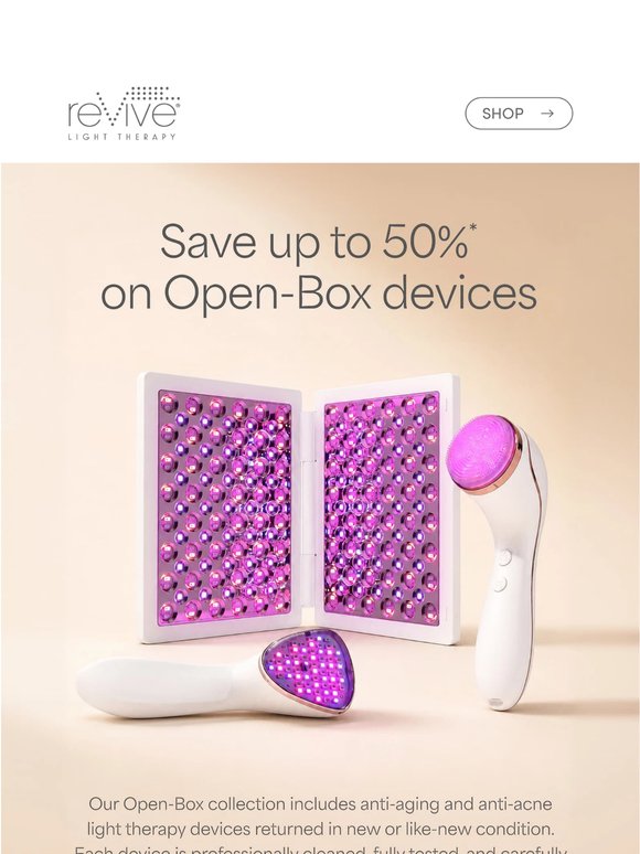 Get up to 50% off* Open-Box products!