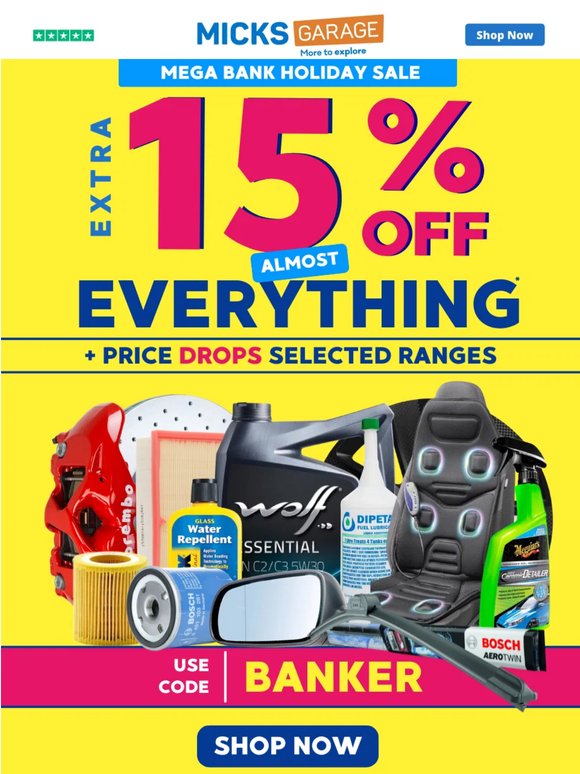 ⚡LAST CALL TO SAVE⚡ Bank Holiday Sale!